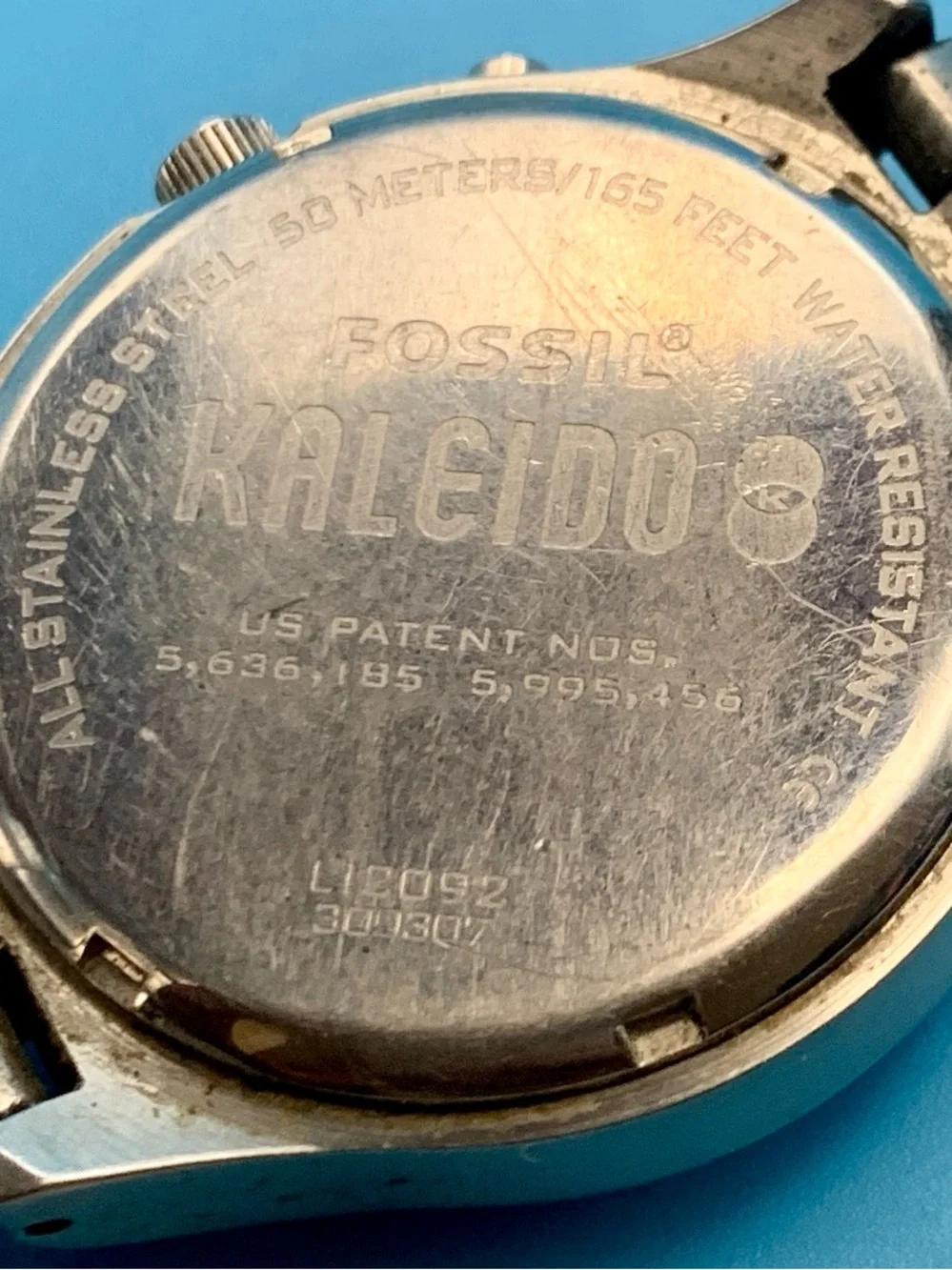 FOSSIL KALEIDO LI2092 University Of Oklahoma Men’s Vtg Wristwatch Works New Batt